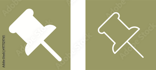 Push Pin Vector Icon