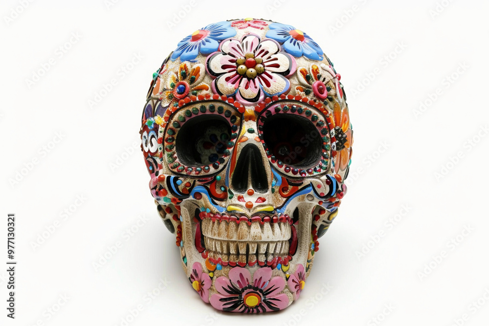Beautiful greeting card with bright holiday composition for happy to joy celebrate dia de muertos Beautiful greeting card with bright holiday composition for happy to joy celebrate dia de muertos