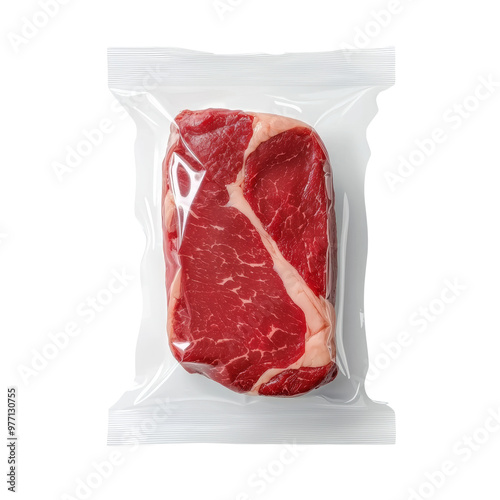 Vacuum packed raw beef steak suitable for cooking and grilling