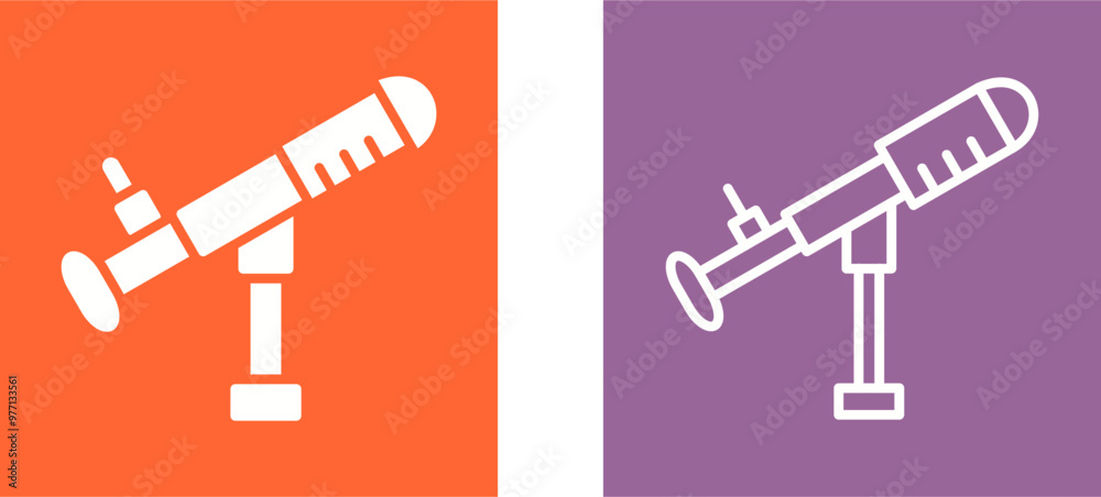 Telescope Vector Icon Telescope Vector Icon