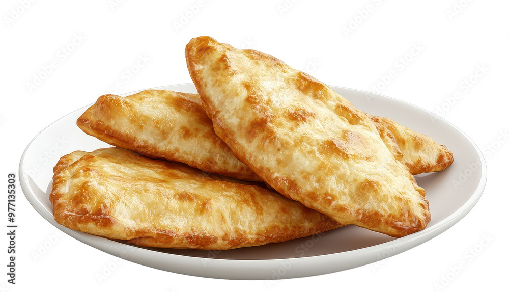 Golden brown turnovers with a flaky crust on a transparent background. Golden brown turnovers with a flaky crust on a transparent background.