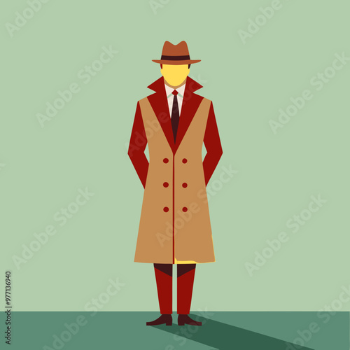 Autumn Vibes Man in Stylish Trenchcoat Embraces the Fall Season