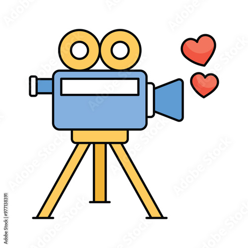 A vintage camera recording the cherished wedding memories