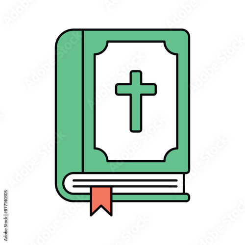 A holy book of bible, sacred book vector design
