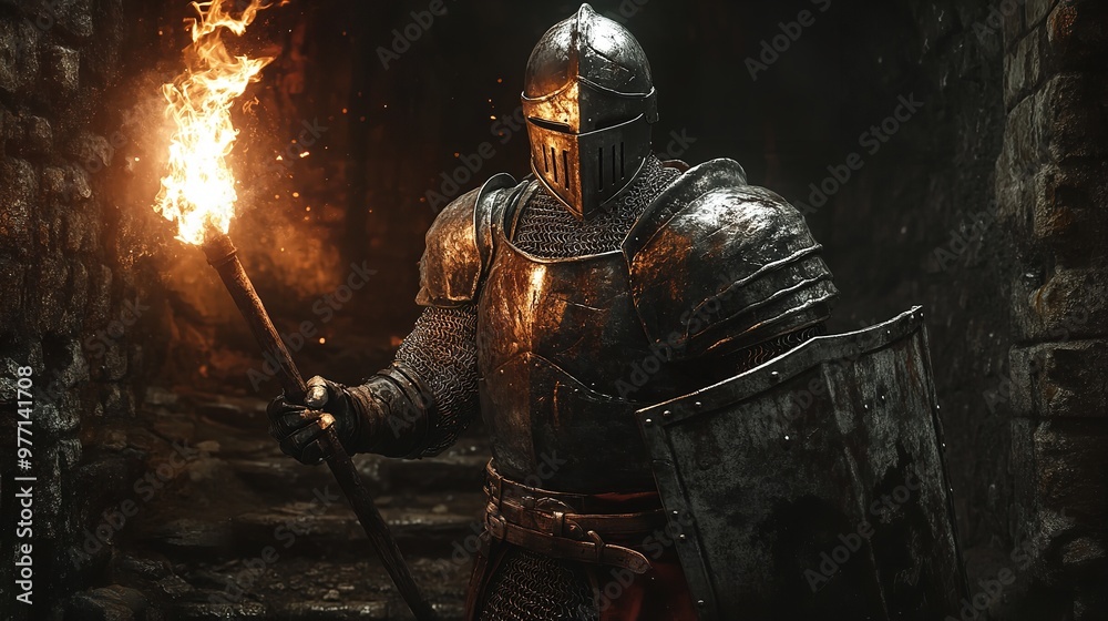 Naklejka premium Arabic warrior with sword HD Photo