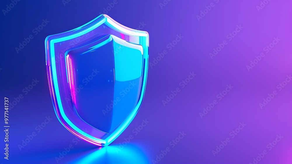A vibrant blue and pink shield symbolizing protection and security against digital threats in a modern style. A vibrant blue and pink shield symbolizing protection and security against digital threats in a modern style.