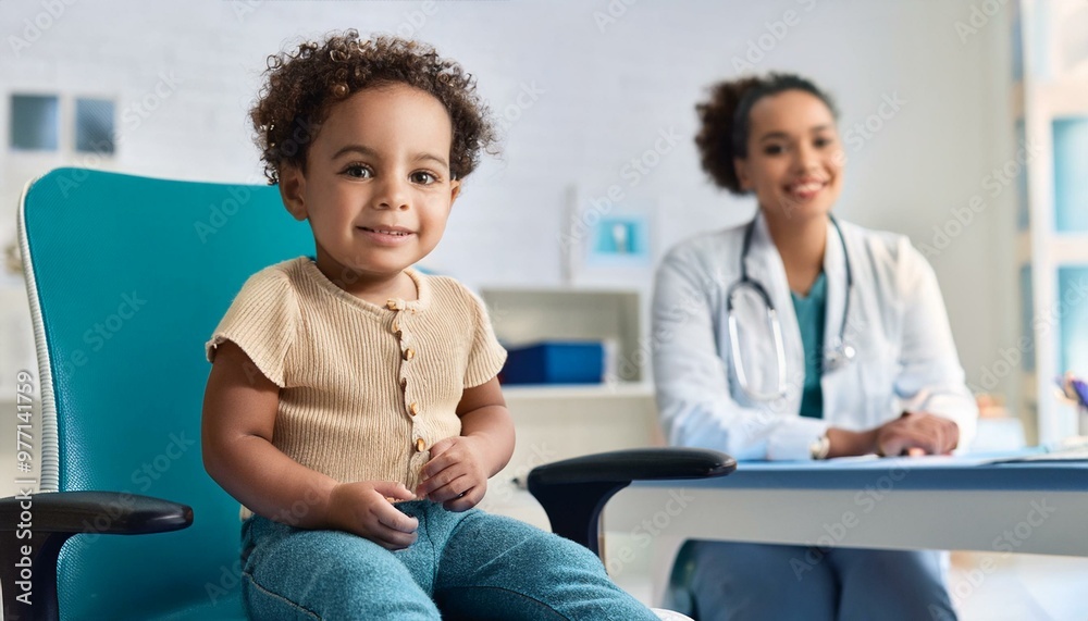 Toddler at the pediatrician Toddler at the pediatrician