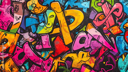 Wallpaper Mural Vibrant street art mural showcasing colorful graffiti in an urban setting during daylight Torontodigital.ca