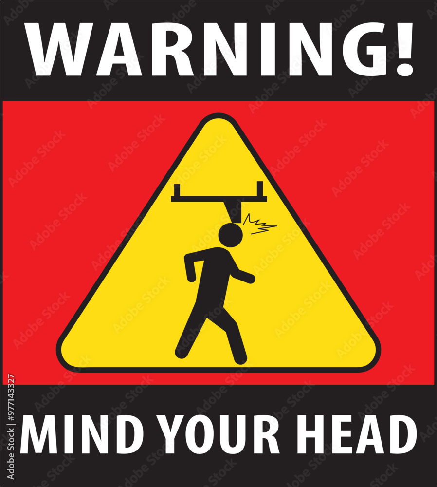 Mind your head industrial safety sign vector.eps Mind your head industrial safety sign vector.eps