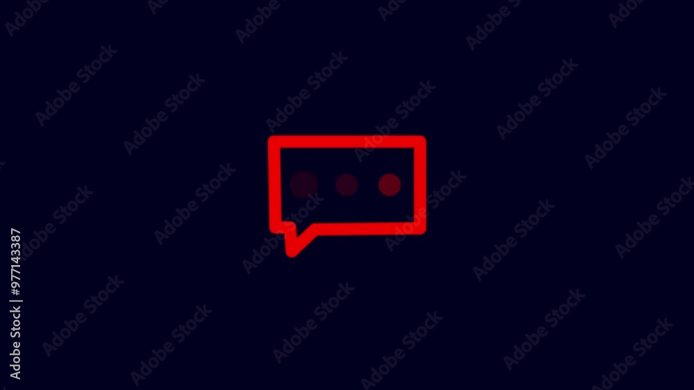 A simple element of a thought bubble, email, or text message popping up, with typing or thinking dots slowly pulsing inside of it, reminiscent of someone taking a long time to type a message A simple element of a thought bubble, email, or text message popping up, with typing or thinking dots slowly pulsing inside of it, reminiscent of someone taking a long time to type a message