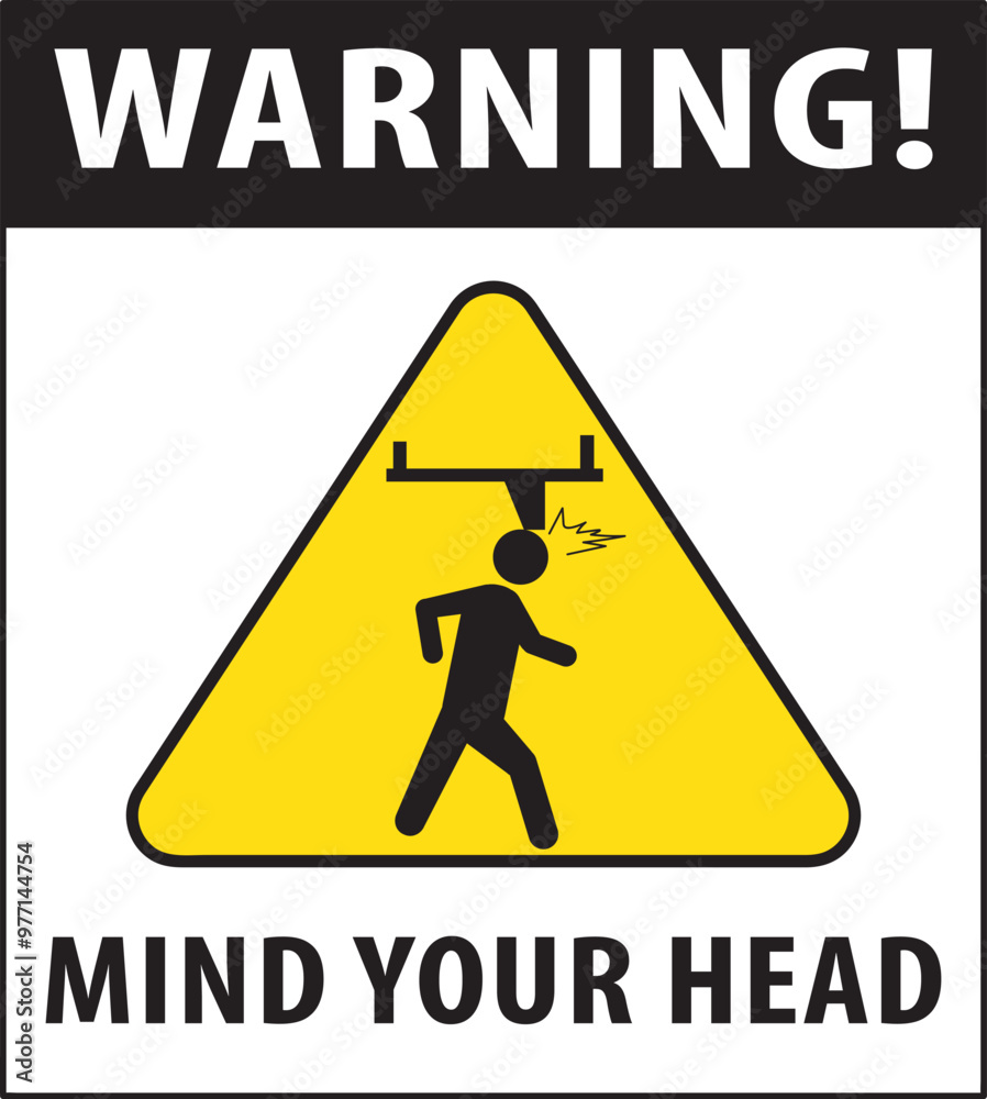 Mind your head warning notice vector.eps Mind your head warning notice vector.eps