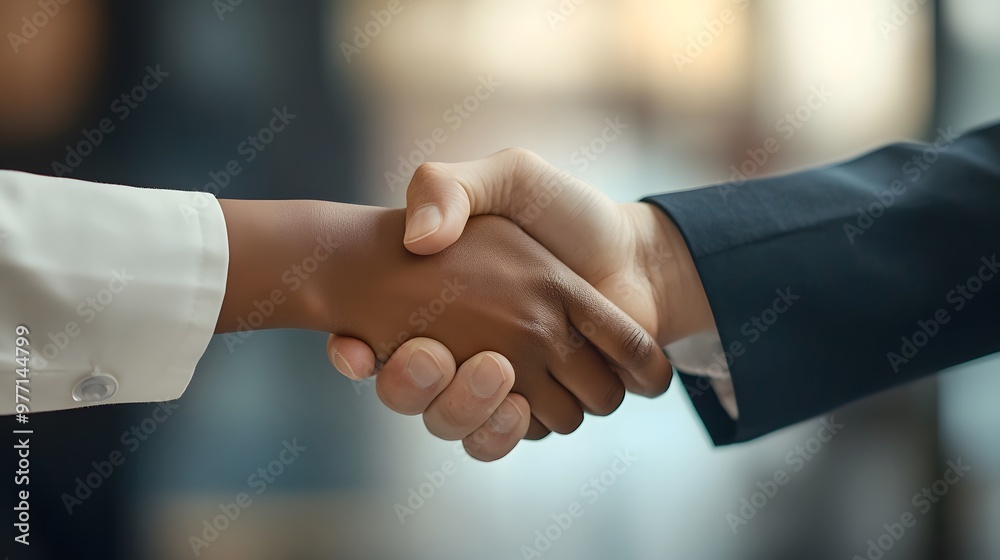 Close-up of two people shaking hands Close-up of two people shaking hands