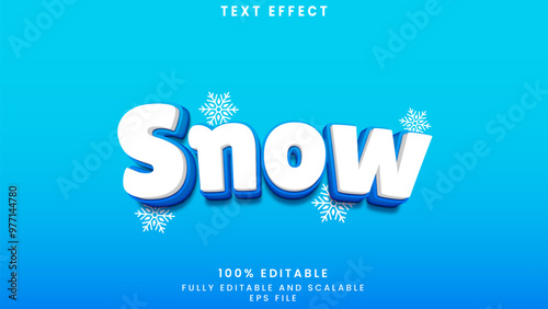 Snow editable text effect	