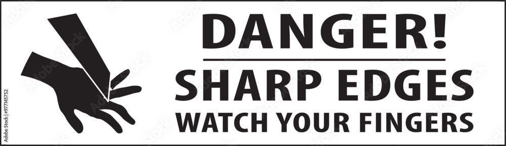 Sharp edges industrial safety warning sign vector.eps Sharp edges industrial safety warning sign vector.eps
