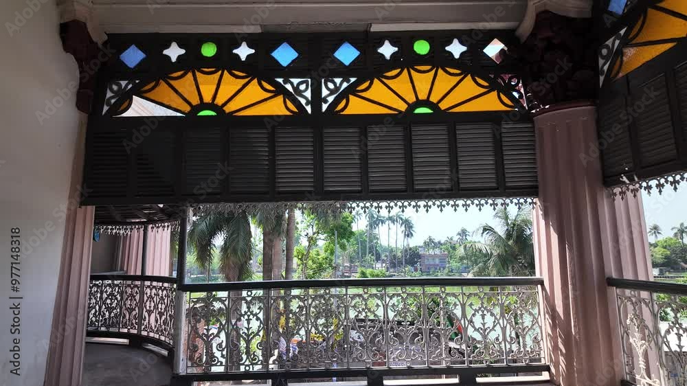 Puthia Rajbari palace terrace, Rajshahi Division, Puthia, Bangladesh