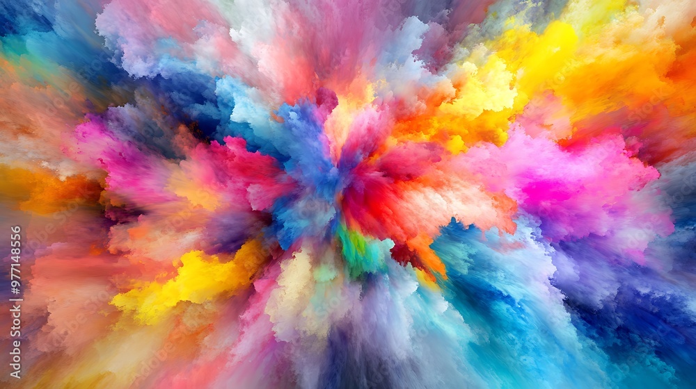 Explosive Burst of Colorful Powder Creating a Stunning Abstract Art Experience Explosive Burst of Colorful Powder Creating a Stunning Abstract Art Experience