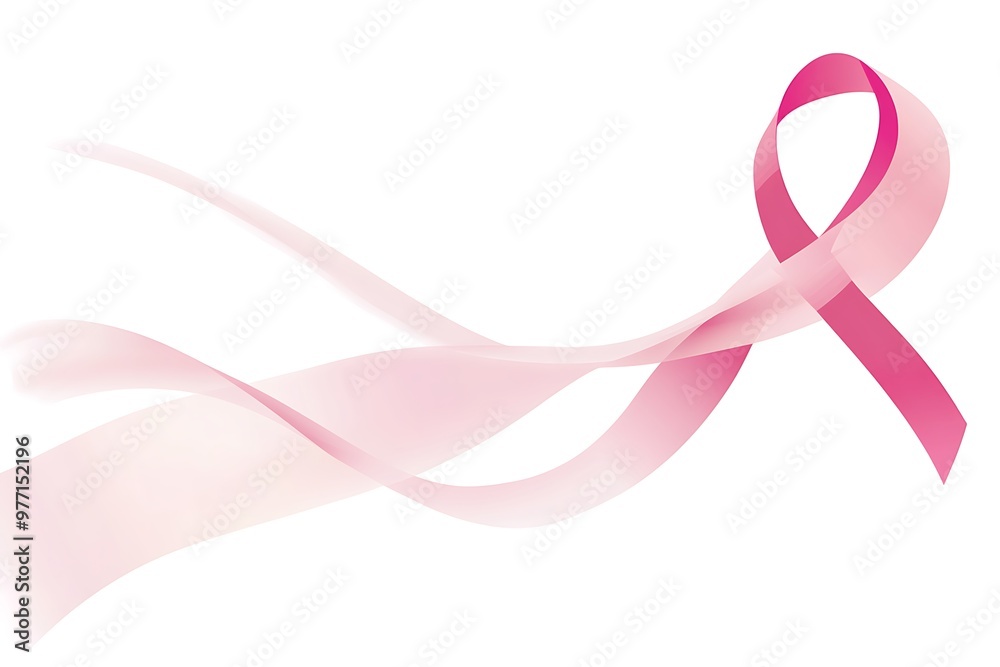 Elegant Pink Ribbon Symbolizing Hope and Awareness for Breast Cancer Awareness Month Elegant Pink Ribbon Symbolizing Hope and Awareness for Breast Cancer Awareness Month
