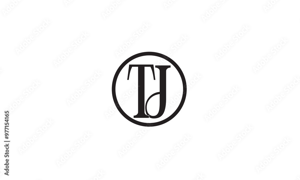 TJ, JT, J, T Abstract Letters Logo Monogram TJ, JT, J, T Abstract Letters Logo Monogram