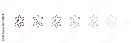 simulator outline icon. Linear vector from astronomy concept. 6 different line style simulator icon included thin, light, regular, medium, bold, black.