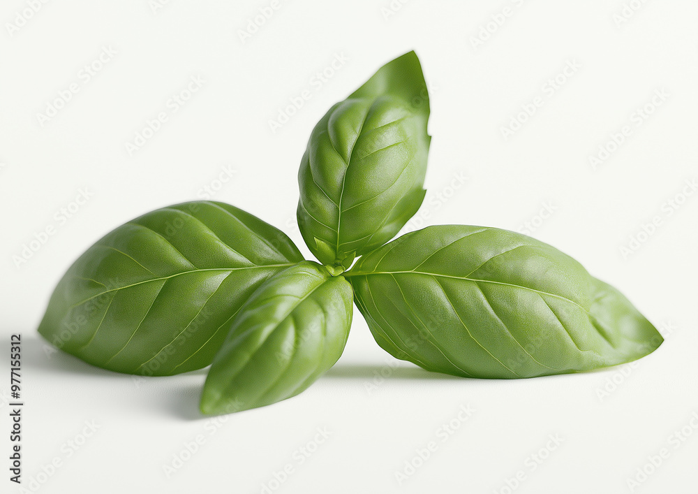 basil isolated on white basil isolated on white