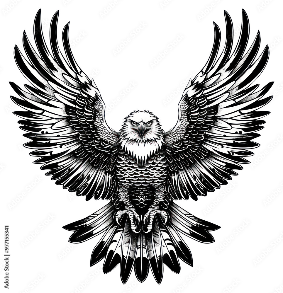 Obraz premium PNG Eagle vulture emblem symbol.