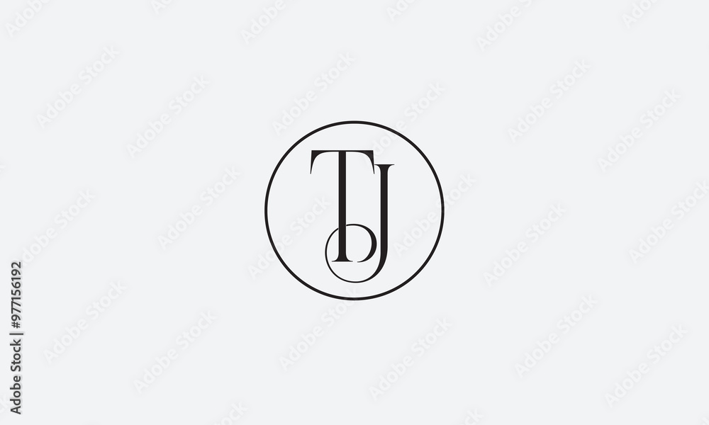 TJ, JT, J, T Abstract Letters Logo Monogram TJ, JT, J, T Abstract Letters Logo Monogram