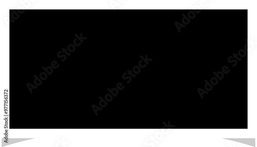 Realistic photo frame with shadow on transparent background for paper design. Old paper blank photo frame.