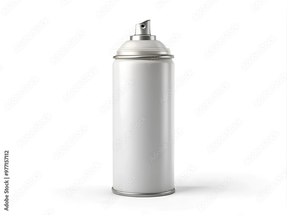 White spray paint can mockup. AI Generative White spray paint can mockup. AI Generative