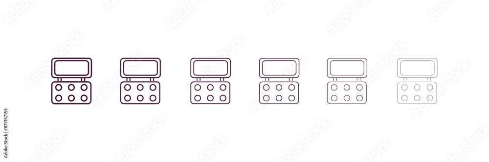 eye shadow outline icon. Linear vector from beauty concept. 6 different line style eye shadow icon included thin, light, regular, medium, bold, black. eye shadow outline icon. Linear vector from beauty concept. 6 different line style eye shadow icon included thin, light, regular, medium, bold, black.