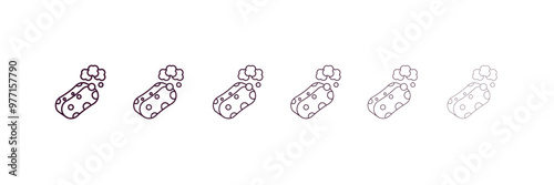 bath sponge outline icon. Linear vector from beauty concept. 6 different line style bath sponge icon included thin, light, regular, medium, bold, black.