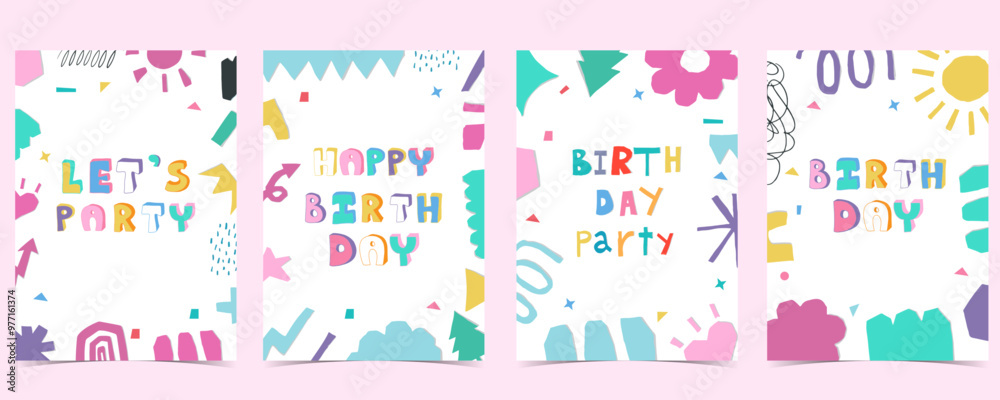 shape paper cut out background with colorful.illustration vector for a4 vertical kid design shape paper cut out background with colorful.illustration vector for a4 vertical kid design