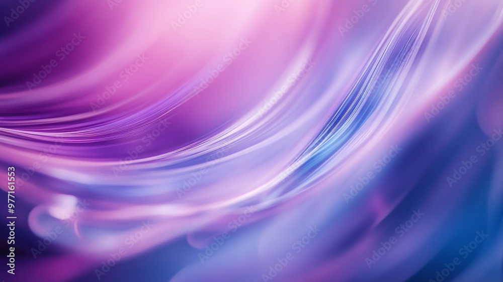 Fototapeta premium Abstract swirl of purple and blue hues creating a dreamy atmosphere in a soft light setting