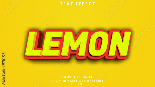 Lemon editable text effect	