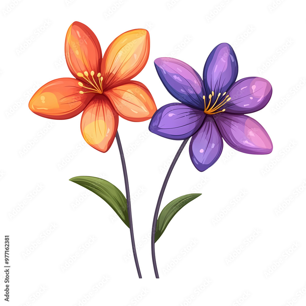 Obraz premium Spring Flower Illustration on transparent background, generated ai