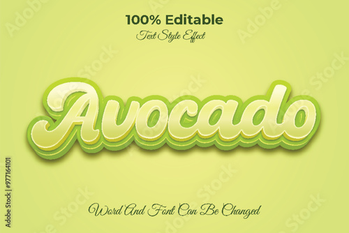 Avocado Editable Text Effect