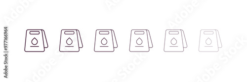 wet floor outline icon. Linear vector from cleaning concept. 6 different line style wet floor icon included thin, light, regular, medium, bold, black