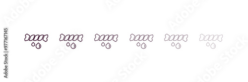 squeeze outline icon. Linear vector from cleaning concept. 6 different line style squeeze icon included thin, light, regular, medium, bold, black