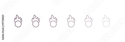 oxidizing agent outline icon. Linear vector from cleaning concept. 6 different line style oxidizing agent icon included thin, light, regular, medium, bold, black