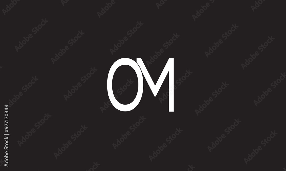 OM, MO, M, O Abstract Letters Logo Monogram OM, MO, M, O Abstract Letters Logo Monogram