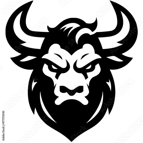 Bull sport logo silhouette