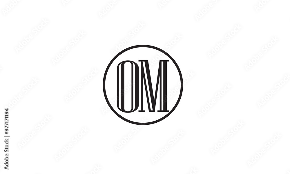 OM, MO, M, O Abstract Letters Logo Monogram OM, MO, M, O Abstract Letters Logo Monogram
