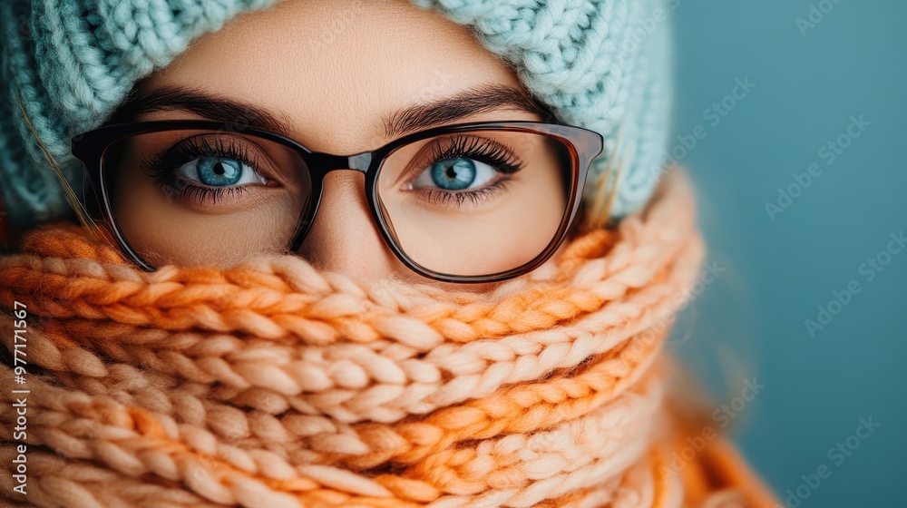 A close-up of layered knit winter clothing, showcasing hats and scarves in contrasting warm hues, representing the artistic elegance and comfort of cold-weather attire and styles. A close-up of layered knit winter clothing, showcasing hats and scarves in contrasting warm hues, representing the artistic elegance and comfort of cold-weather attire and styles.