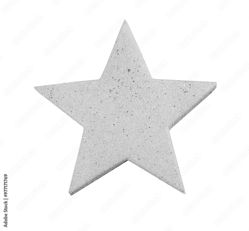 Silver star Christmas tree isolated on white background Silver star Christmas tree isolated on white background