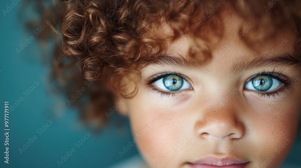 This image showcases a detailed close-up of curly, brown hair with well-defined ringlets, set against a vibrant blue background, perfect for highlighting texture and color contrast. This image showcases a detailed close-up of curly, brown hair with well-defined ringlets, set against a vibrant blue background, perfect for highlighting texture and color contrast.