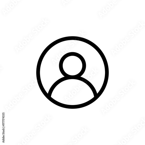 user, profile icon symbol vector template