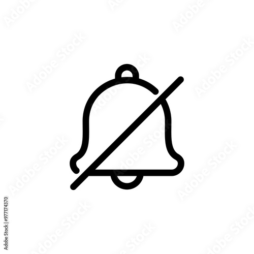 silent notification icon symbol vector template