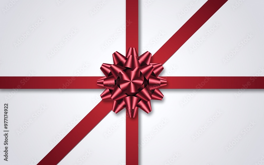 Generative-AI, Boxing Day with Red Bows and Minimalist Gift Design Generative-AI, Boxing Day with Red Bows and Minimalist Gift Design