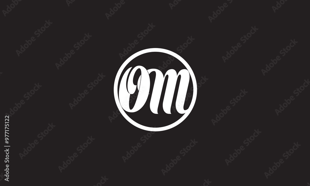 OM, MO, M, O Abstract Letters Logo Monogram OM, MO, M, O Abstract Letters Logo Monogram