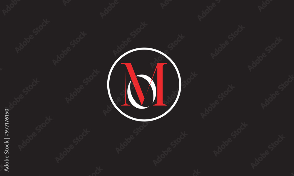 OM, MO, M, O Abstract Letters Logo Monogram OM, MO, M, O Abstract Letters Logo Monogram