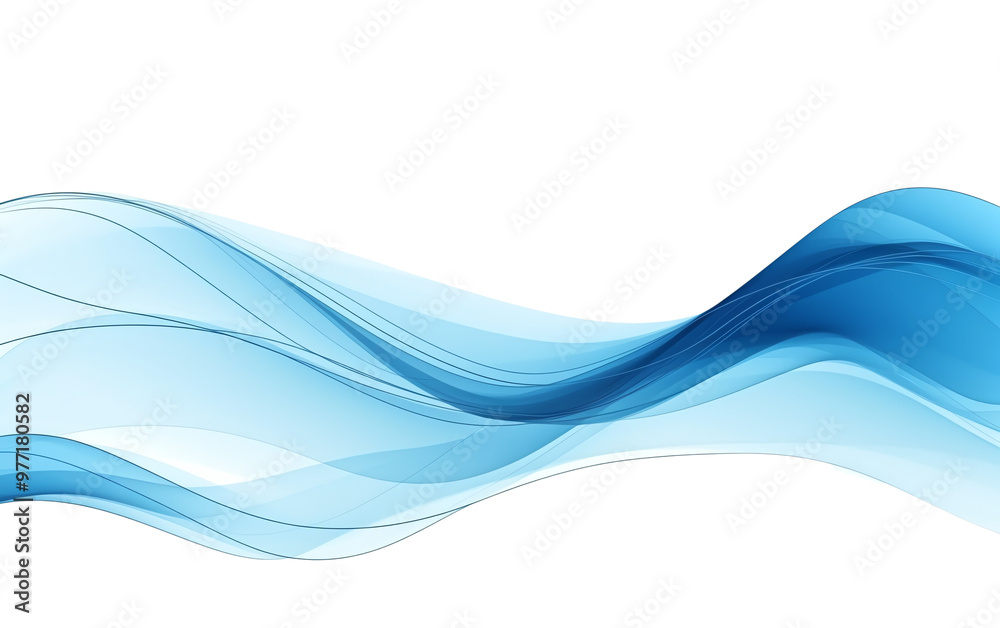 Fototapeta premium A dynamic wave design in shades of blue, perfect for backgrounds, websites, or digital art projects, conveying movement and fluidity.